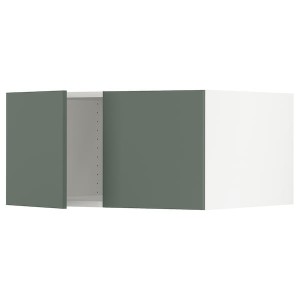 IKEA SEKTION top cab f fridge/freezer w 2 doors, 30x24x15 in White / Bodarp Gray / Green, Ikea Outlet | 4235VFJBC