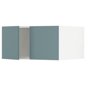 IKEA SEKTION top cab f fridge/freezer w 2 doors, 30x24x15 in White / Havstorp Turquoise, Ikea Outlet | 2613COQDB
