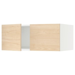 IKEA SEKTION top cab f fridge/freezer w 2 doors, 36x24x15 in White / Askersund Light Ash Effect, Ikea Outlet | 8930XOJYL