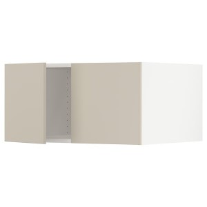 IKEA SEKTION top cab f fridge/freezer w 2 doors, 30x24x15 in White / Havstorp Beige, Ikea Outlet | 0672CBYLH
