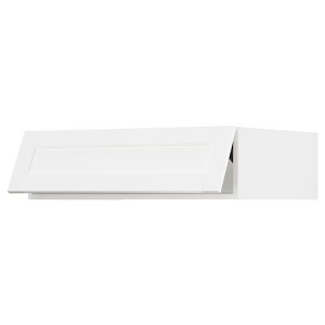 IKEA SEKTION top cab f fridge/freezer w push-op, 36x24x10 in White Enköping / White Wood Effect, Ikea Outlet | 2817KQNAB