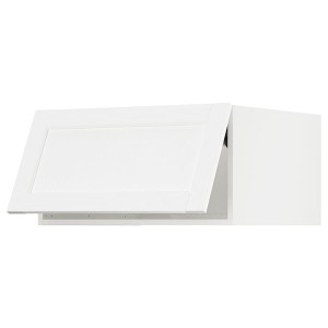 IKEA SEKTION top cab f fridge/freezer w push-op, 30x24x15 in White Enköping / White Wood Effect, Ikea Outlet | 4563PVGME