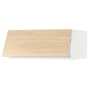 IKEA SEKTION top cab f fridge/freezer w push-op, 36x24x15 in White / Askersund Light Ash Effect, Ikea Outlet | 5706XASNG