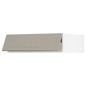 IKEA SEKTION top cab f fridge/freezer w push-op, 36x24x10 in White / Stensund Beige, Ikea Outlet | 2431GFROM