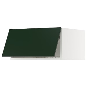 IKEA SEKTION top cab f fridge/freezer w push-op, 30x24x15 in White / Havstorp Deep Green, Ikea Outlet | 1608TVAMX