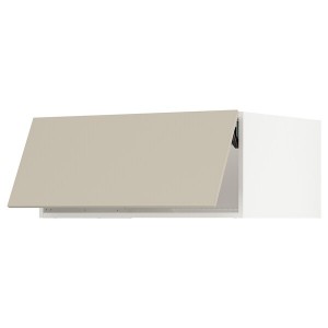 IKEA SEKTION top cab f fridge/freezer w push-op, 36x24x15 in White / Havstorp Beige, Ikea Outlet | 5643RGCIK