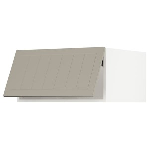 IKEA SEKTION top cab f fridge/freezer w push-op, 30x24x15 in White / Stensund Beige, Ikea Outlet | 7631YCMOT