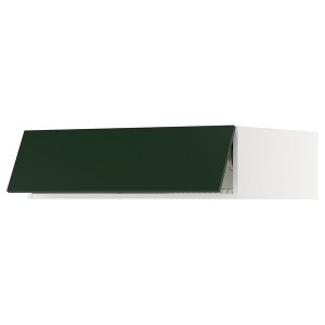 IKEA SEKTION top cab f fridge/freezer w push-op, 36x24x10 in White / Havstorp Deep Green, Ikea Outlet | 8634VOUJW