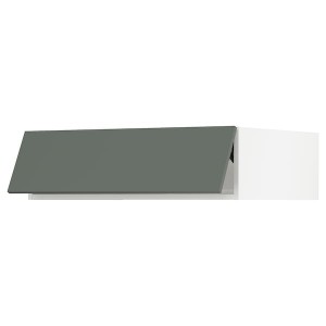 IKEA SEKTION top cab f fridge/freezer w push-op, 36x24x10 in White / Bodarp Gray / Green, Ikea Outlet | 0862XSMEA