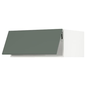 IKEA SEKTION top cab f fridge/freezer w push-op, 36x24x15 in White / Bodarp Gray / Green, Ikea Outlet | 9326QNGSD