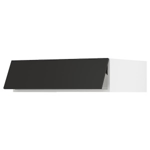IKEA SEKTION top cab f fridge/freezer w push-op, 36x24x10 in White / Nickebo Matte Anthracite, Ikea Outlet | 0891LEUZV