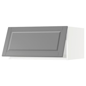 IKEA SEKTION top cab f fridge/freezer w push-op, 30x24x15 in White / Bodbyn Gray, Ikea Outlet | 7693TDCRX