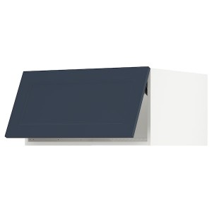 IKEA SEKTION top cab f fridge/freezer w push-op, 30x24x15 in White Axstad / Matte Blue, Ikea Outlet | 7402UFPHG