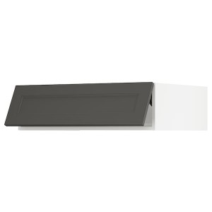 IKEA SEKTION top cab f fridge/freezer w push-op, 36x24x10 in White / Axstad Dark Gray, Ikea Outlet | 3461HNUWD