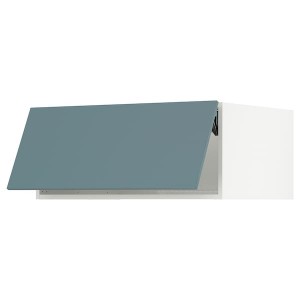 IKEA SEKTION top cab f fridge/freezer w push-op, 36x24x15 in White / Havstorp Turquoise, Ikea Outlet | 4915HFKMO