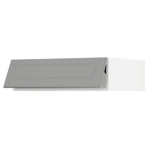 IKEA SEKTION top cab f fridge/freezer w push-op, 36x24x10 in White / Bodbyn Gray, Ikea Outlet | 2594ZIYBO