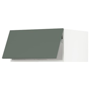IKEA SEKTION top cab f fridge/freezer w push-op, 30x24x15 in White / Bodarp Gray / Green, Ikea Outlet | 7592HQOAZ