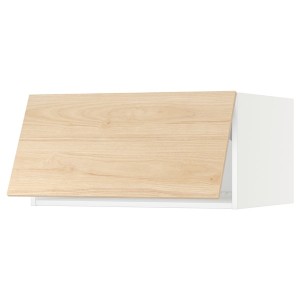 IKEA SEKTION top cabinet for fridge/freezer, 30x24x15 in White / Askersund Light Ash Effect, Ikea Outlet | 9735HIAVU