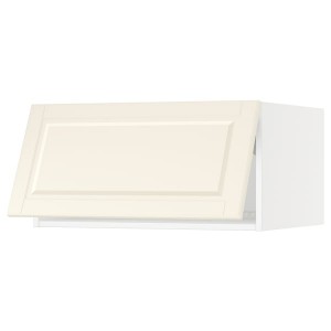 IKEA SEKTION top cabinet for fridge/freezer, 30x24x15 in White / Bodbyn Off White, Ikea Outlet | 2487HXVYJ