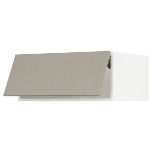 IKEA SEKTION top cabinet for fridge/freezer, 36x24x15 in White / Stensund Beige, Ikea Outlet | 8526OZTDC