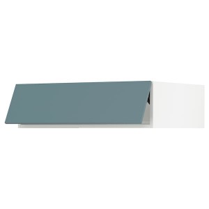 IKEA SEKTION top cabinet for fridge/freezer, 36x24x10 in White / Havstorp Turquoise, Ikea Outlet | 6953XNWMI