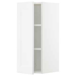 IKEA SEKTION wall cabinet, 12x15x30 in White / Axstad Matt White, Ikea Outlet | 7495AHQNI