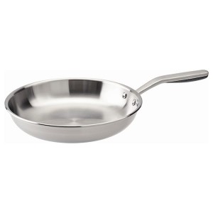 IKEA SENSUELL frying pan, stainless steel/gray, 11 in, Ikea Outlet | 6213CHWVD