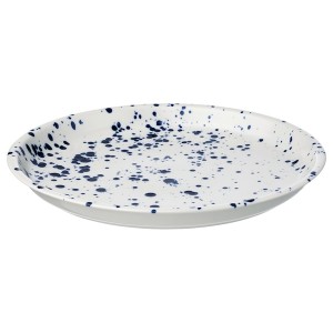 IKEA SILVERSIDA serving plate, patterned/blue, 13 in, Ikea Outlet | 7194ZDRSX
