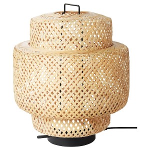 IKEA SINNERLIG LED table lamp, bamboo/handmade dimmable, Ikea Outlet | 2695MLPHT