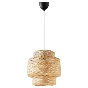 IKEA SINNERLIG pendant lamp, bamboo/handmade, 11 in, Ikea Outlet | 8762MGPIO