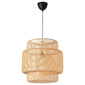 IKEA SINNERLIG pendant lamp, bamboo/handmade, 20 in, Ikea Outlet | 9863YREDW