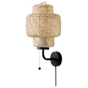 IKEA SINNERLIG wall lamp, bamboo/handmade, Ikea Outlet | 6938TBEDI