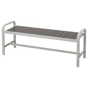 IKEA SJÄLLAND bench, outdoor, light gray/dark gray, 53 1/2 in, Ikea Outlet | 7829YPCLK