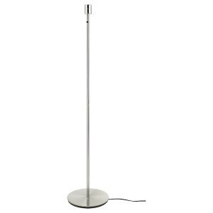 IKEA SKAFTET Floor lamp base with LED bulb, nickel plated, Ikea Outlet | 4710TSNZQ