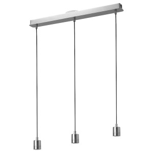 IKEA SKAFTET triple cord set with ceiling mount Nickel Plated Rectangle, Ikea Outlet | 9543ZJGLA