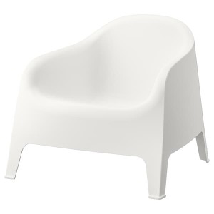 IKEA SKARPÖ armchair, outdoor White, Ikea Outlet | 9078INCLY