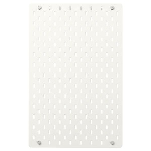 IKEA SKÅDIS Pegboard, white, Width: 14 ¼ in Height: 22 in, Ikea Outlet | 0673DMLWY