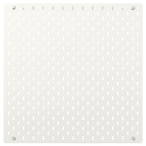 IKEA SKÅDIS Pegboard, white, Width: 22 in Height: 22 in, Ikea Outlet | 3124EVRUZ