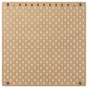 IKEA SKÅDIS pegboard, 22x22 in Wood, Ikea Outlet | 4381VFTQL