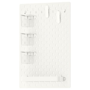 IKEA SKÅDIS pegboard combination, 14 ¼x22 in White, Ikea Outlet | 5749VJPDF