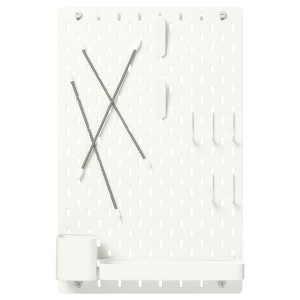 IKEA SKÅDIS pegboard combination, 14 ¼x22 in White, Ikea Outlet | 2346BRMNP