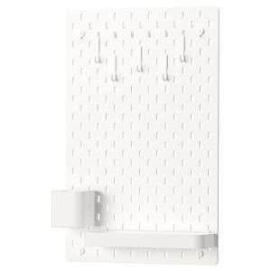 IKEA SKÅDIS pegboard combination, 14 ¼x22 in White, Ikea Outlet | 2906TWSVO