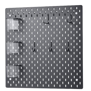 IKEA SKÅDIS pegboard combination, 22x22 in Black, Ikea Outlet | 2506RYVFP