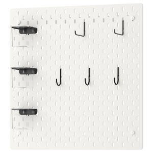 IKEA SKÅDIS pegboard combination, 22x22 in White, Ikea Outlet | 8345KPNHC