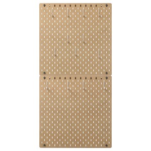 IKEA SKÅDIS pegboard combination, 22x44 in Wood, Ikea Outlet | 5842SPNXO
