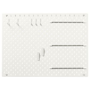 IKEA SKÅDIS pegboard combination, 30x22 in White, Ikea Outlet | 4392XZOBJ