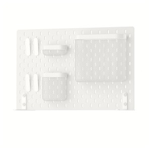 IKEA SKÅDIS pegboard combination, white, 22x14 ½ in, Ikea Outlet | 5861RXLVQ