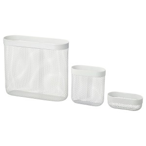 IKEA SKÅDIS storage basket White, Ikea Outlet | 2843LCBNP