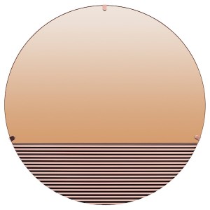 IKEA SKOGSGRÄNSEN decorative mirror, copper color, 19 5/8 in, Ikea Outlet | 0892ZMGSP
