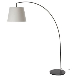 IKEA SKOTTORP / SKAFTET floor lamp, arched Light Gray, Ikea Outlet | 0517ZNUFS